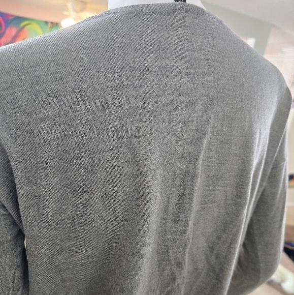 Theory Gray Women's Cardigan Sweater - Picture 4 of 9